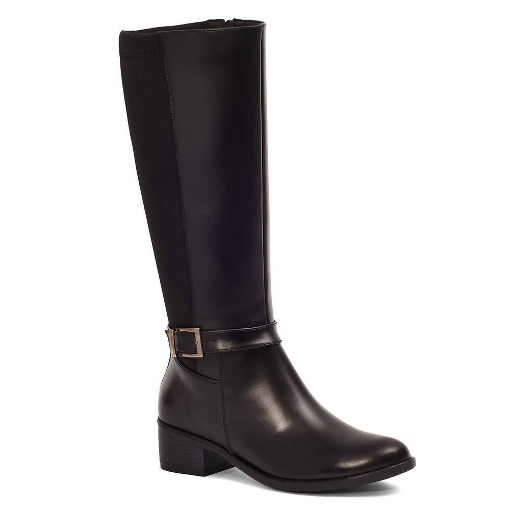 NEW ANDREA women's tall riding boots in black